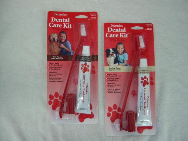 Зубная щетка и паста для собак